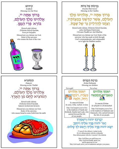 Shabbat Blessings Printable